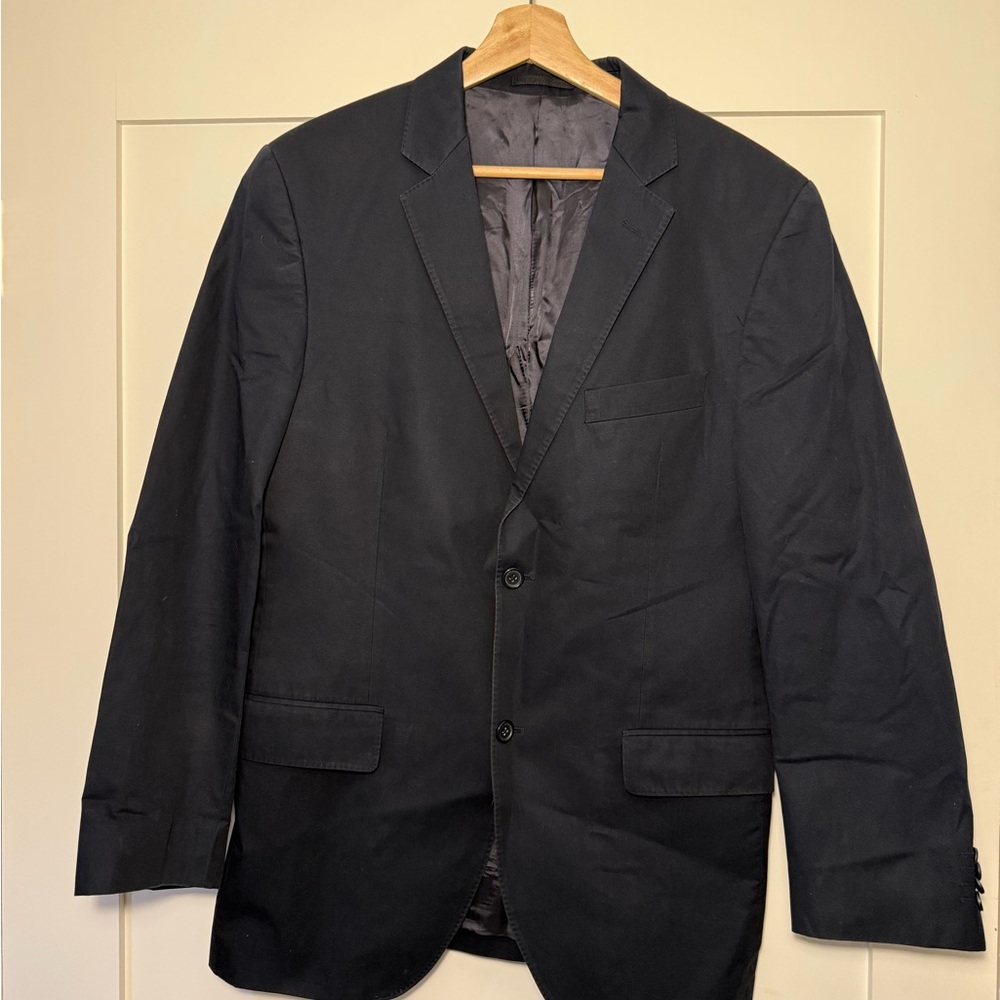 Emile Lafaurie Navy Cotton Sport Coat